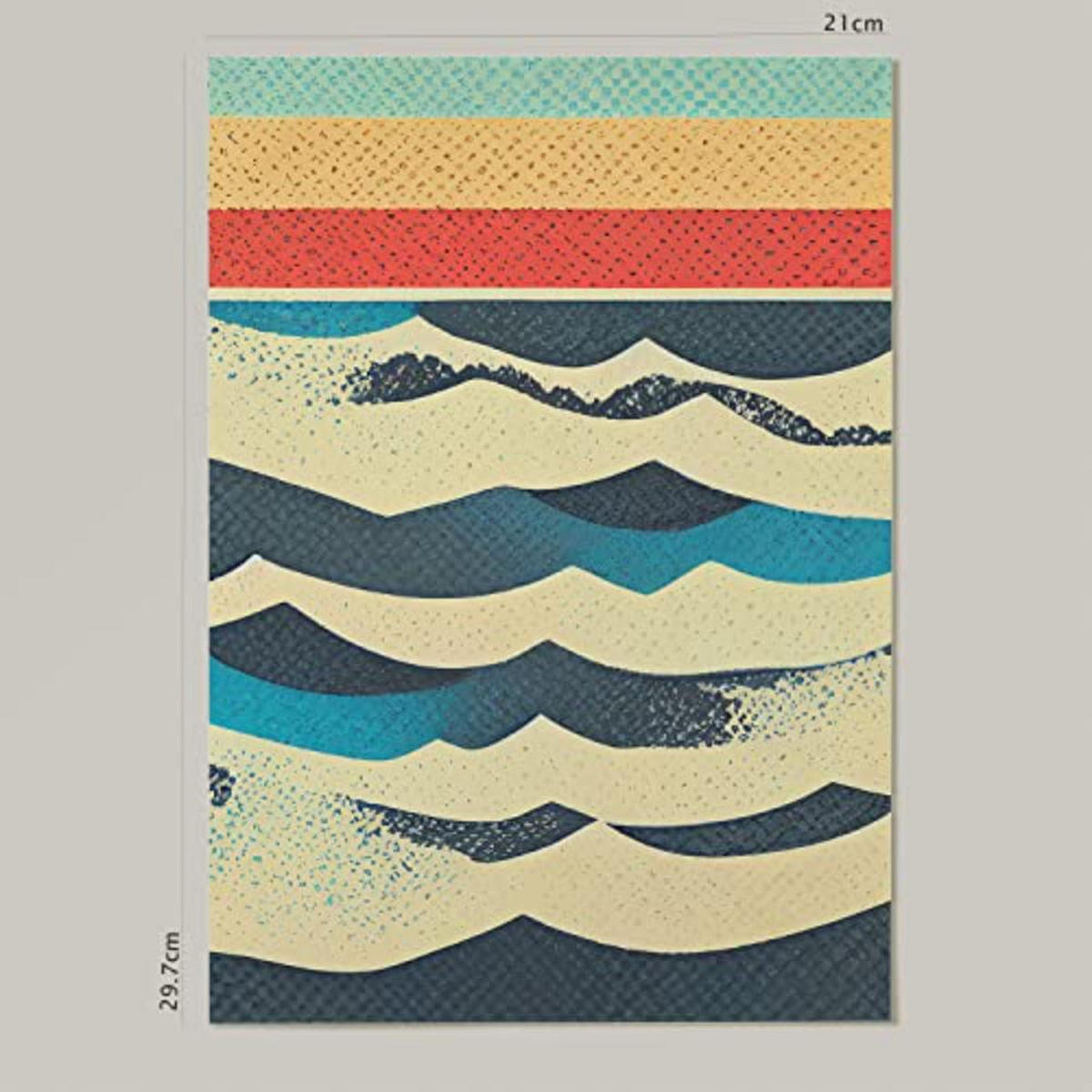 POSTER Set mit 4 Meer Abstrakt Moderne Galaxien A4 Rahmenlos - Klar, Papier (29.7/3cm) - Nacnic