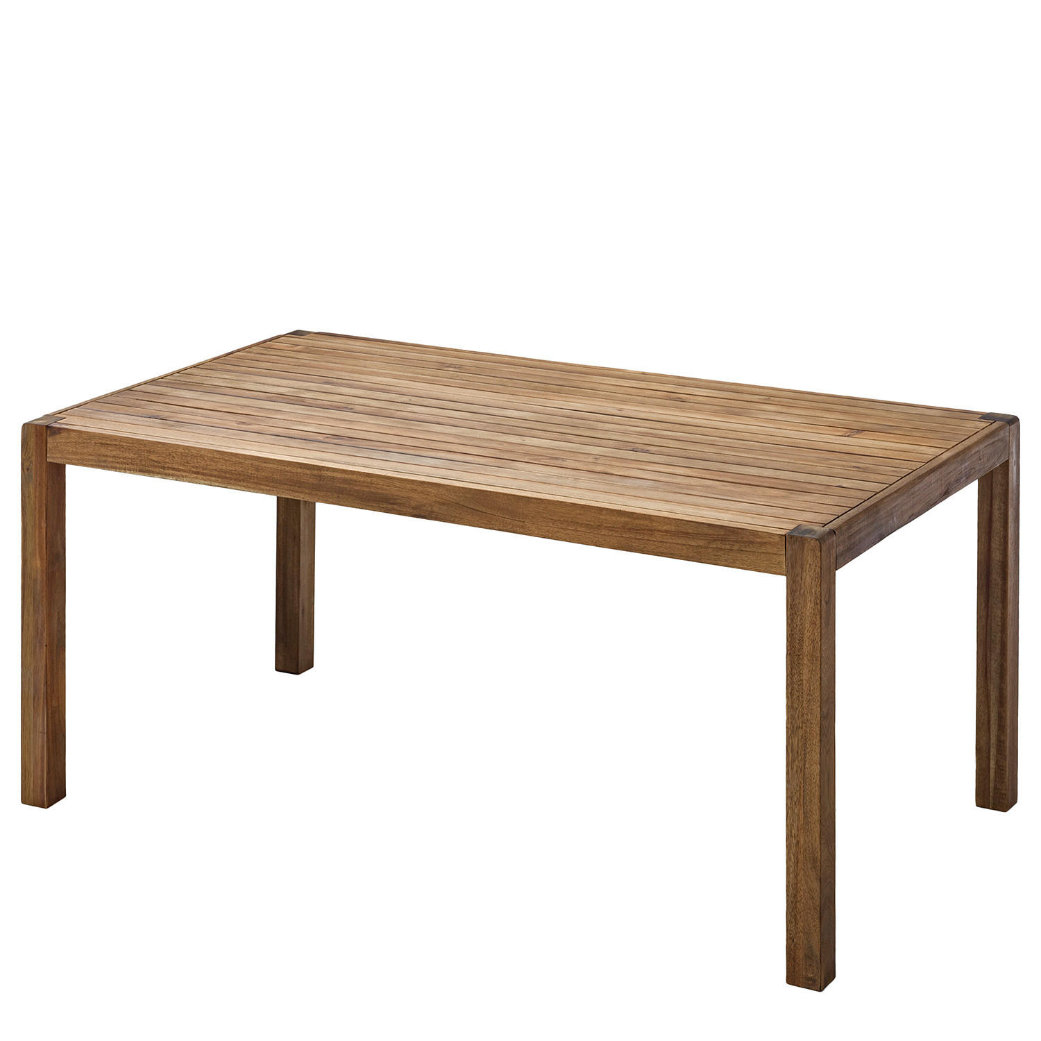 MASSIVER GARTENESSTISCH - Akazie massiv - Braun - Braun/Akaziefarben, Holz (85/160/72cm) - home24