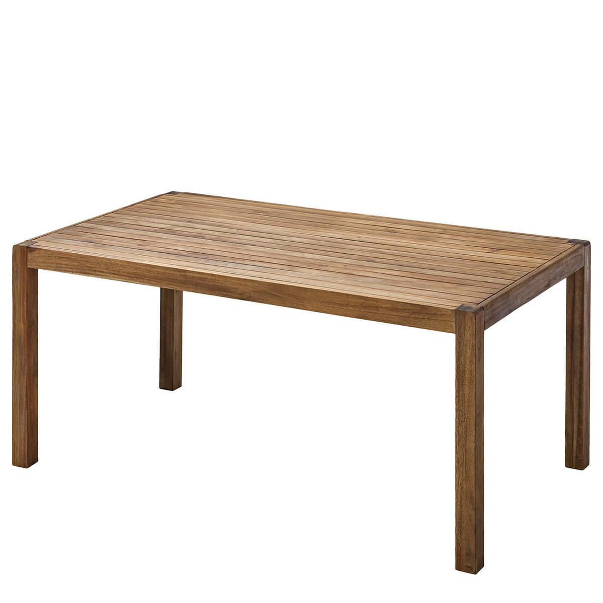 MASSIVER GARTENESSTISCH - Akazie massiv - Braun - Braun/Akaziefarben, Holz (85/160/72cm) - home24