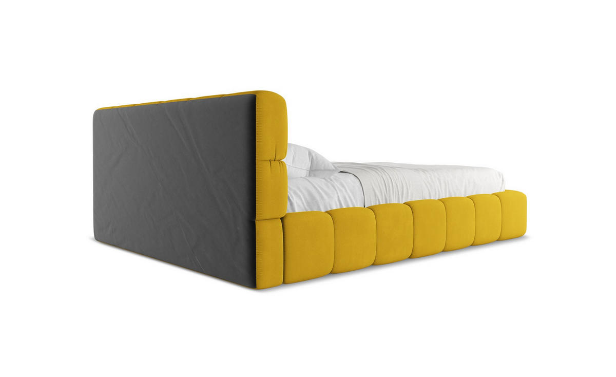 POLSTERBETT mit Bettkasten und Lattenrost 200x228 Schwarz - Schwarz, Kunststoff/Textil (180/200cm) - Makamii