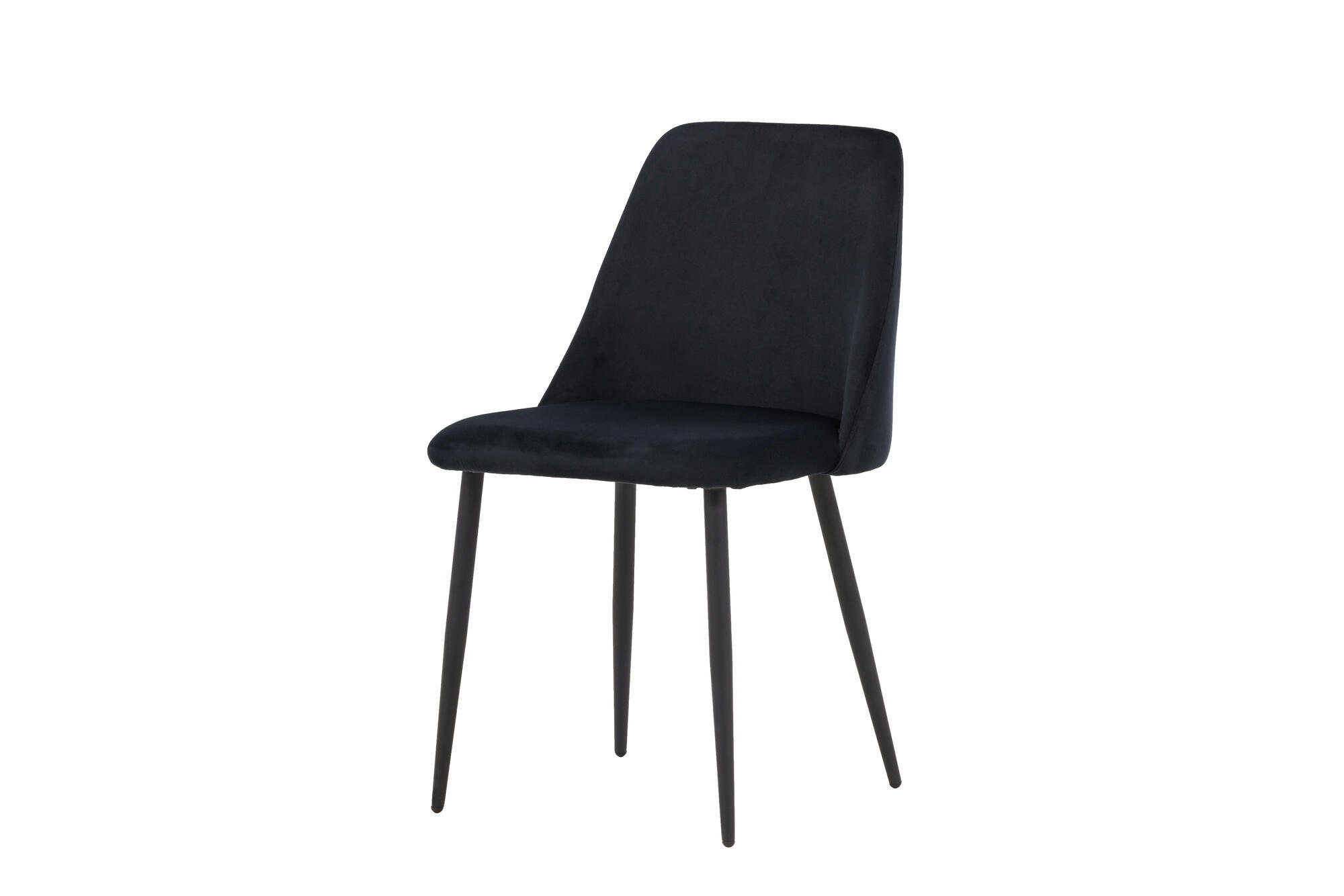 ESSZIMMERSTUHL NIGHT Schwarz 49x56x87 cm - Schwarz, Textil (49/87/56cm) - FURNLUX