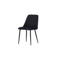 ESSZIMMERSTUHL NIGHT Schwarz 49x56x87 cm - Schwarz, Textil (49/87/56cm) - FURNLUX
