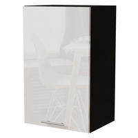 KÜCHENHÄNGESCHRANK Essen W2/45 Weiß Hochglanz / Schwarz Matt 45 / 32,5 / 72cm - Weiß Hochglanz/Schwarz, Holz/Holzwerkstoff (45/72/32.5cm) - Feldmann-Wohnen