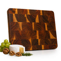 SCHNEIDEBRETT Natur Akazienholz rutschfest 51 cm - Braun, Holz (36/51cm) - Relaxdays