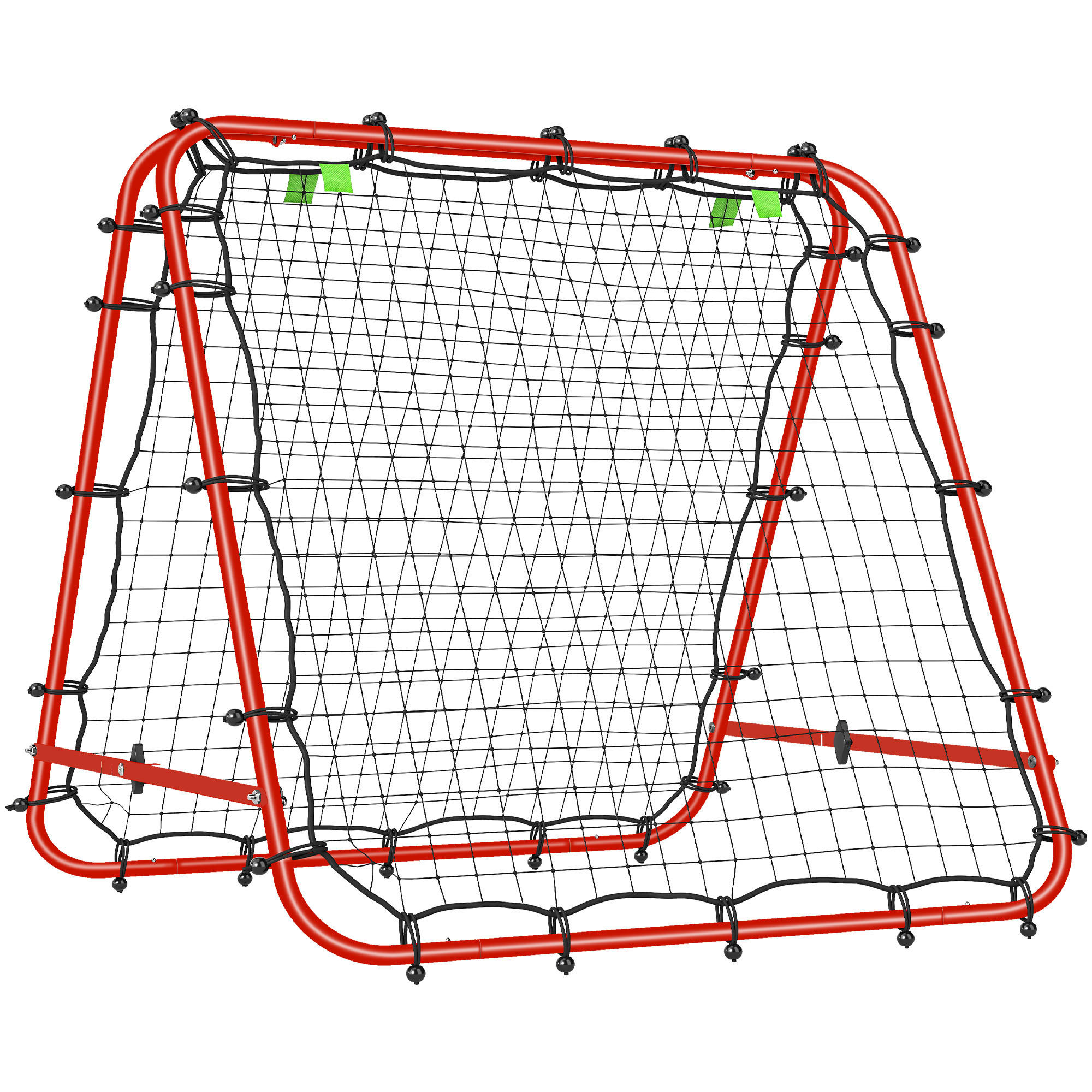 FUSSBALLTOR DE-10446 verstellbar, klappbar, 100x68-95 cm Rot - Rot, Metall (95/100cm) - ComfortXL