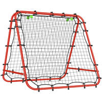 FUSSBALLTOR DE-10446 verstellbar, klappbar, 100x68-95 cm Rot - Rot, Metall (95/100cm) - ComfortXL