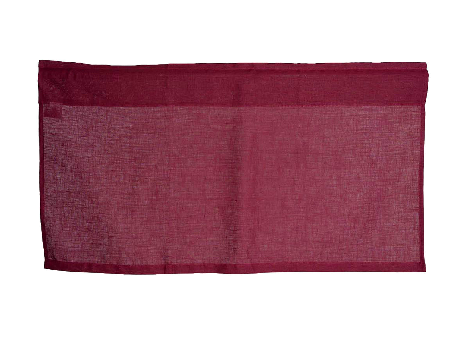 SCHEIBENGARDINE reines Leinen rose-de provence 85/45 cm - Dunkelrot, Naturmaterialien (45/85cm) - beties Heimtextil