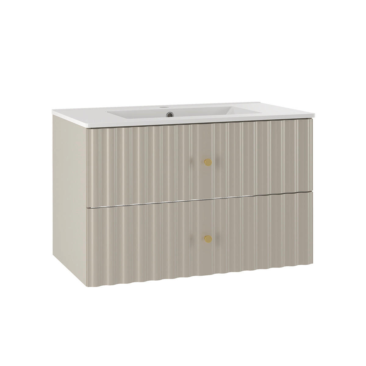 WASCHTISCH 80cm Izae Kaschmir - Beige, Holzwerkstoff (80/50/45.8cm) - Petits-meubles