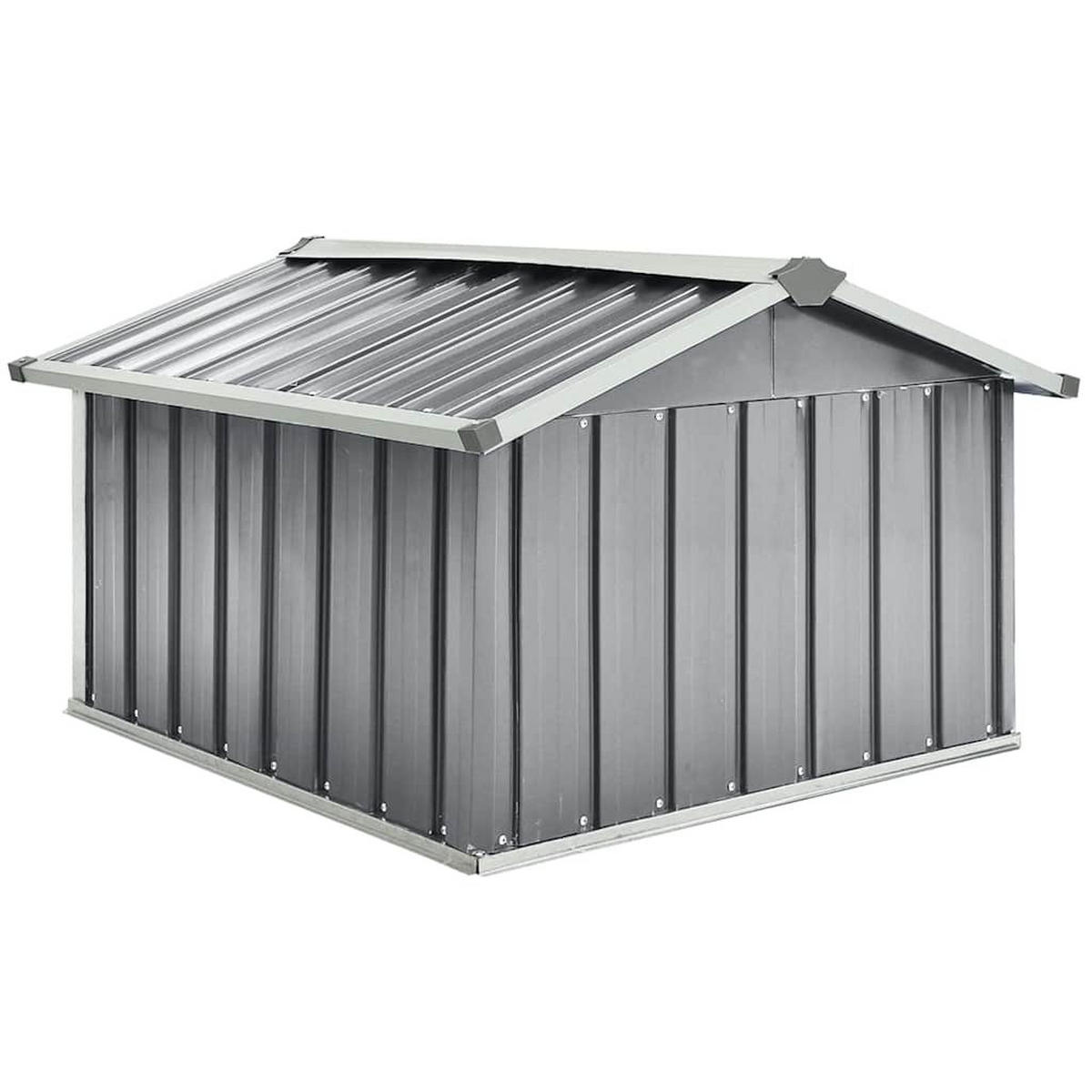 RASENMÄHER Garage 92/97/63 Cm Verzinkter Stahl Grau - Grau, Metall (92/63/97cm) - vidaXL
