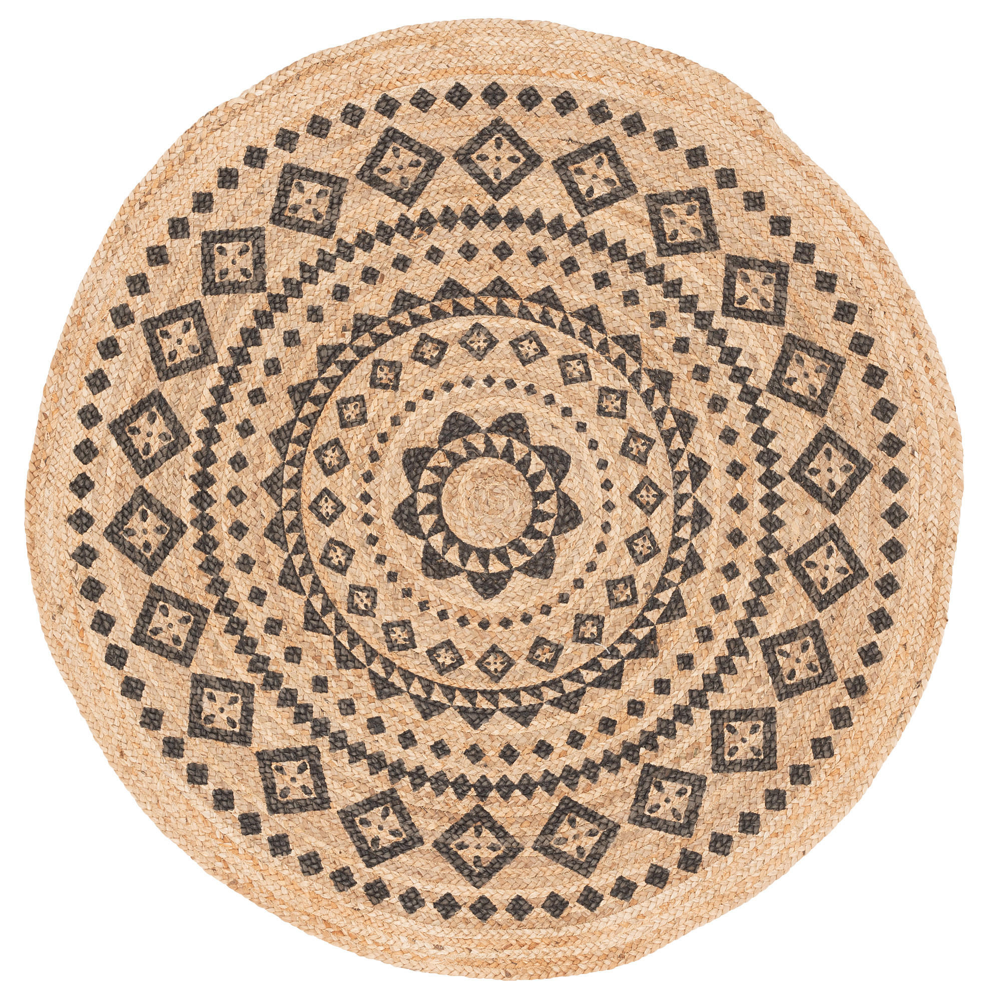 HANDGEFERTIGT JUTE TEPPICH NELE ETHNO RUND - Beige, Textil (80/80cm) - Pergamon