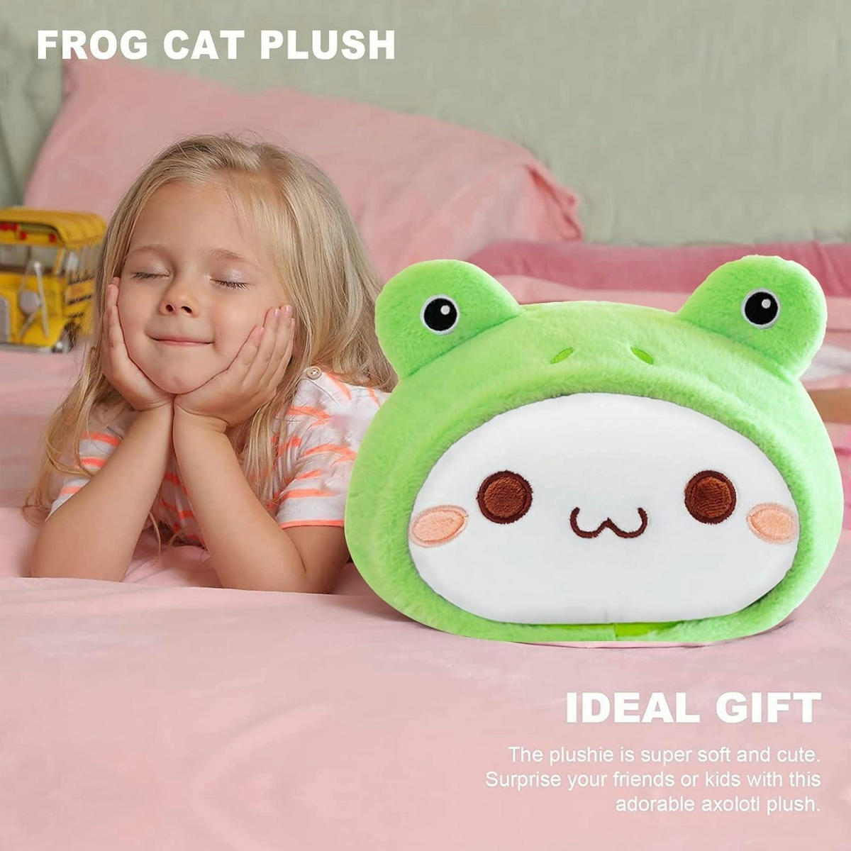PLÜSCHTIER Frosch Katze 50 cm - Grün, Textil (28/50cm)