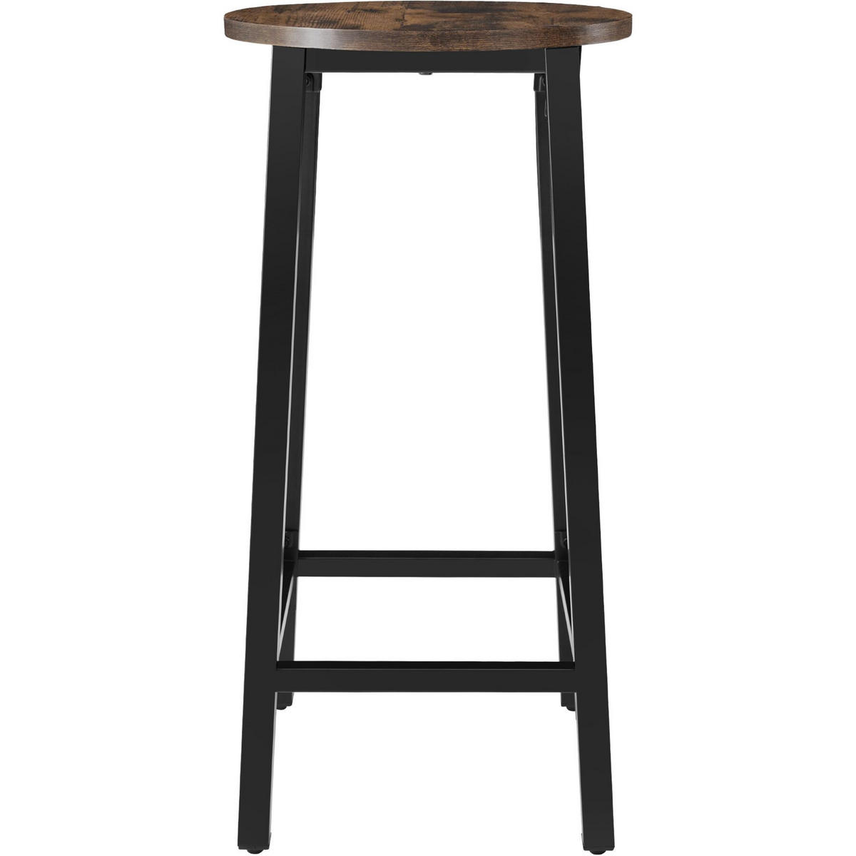 BARHOCKER 4er Set Poole, Sitzhöhe 74 cm, Industrial Holz dunkel, rustikal - Rostfarben, Holz/Textil (32/66/32cm) - tectake