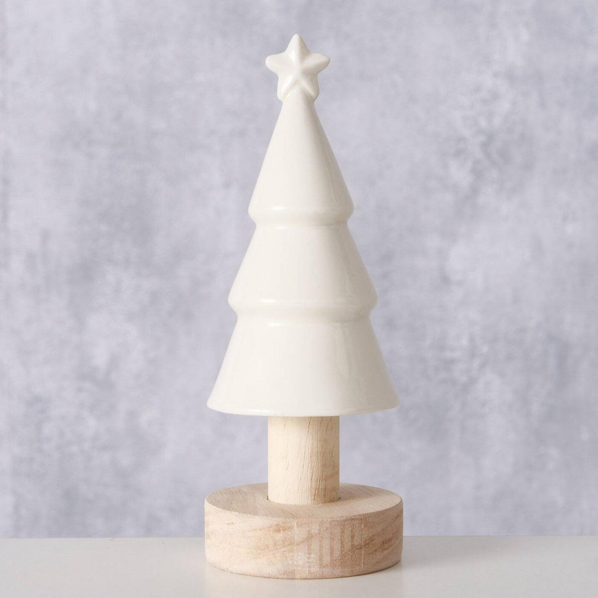 WEIHNACHTSBAUM Keramik 15 cm - Weiß, Keramik (5.5/15/5.5cm)