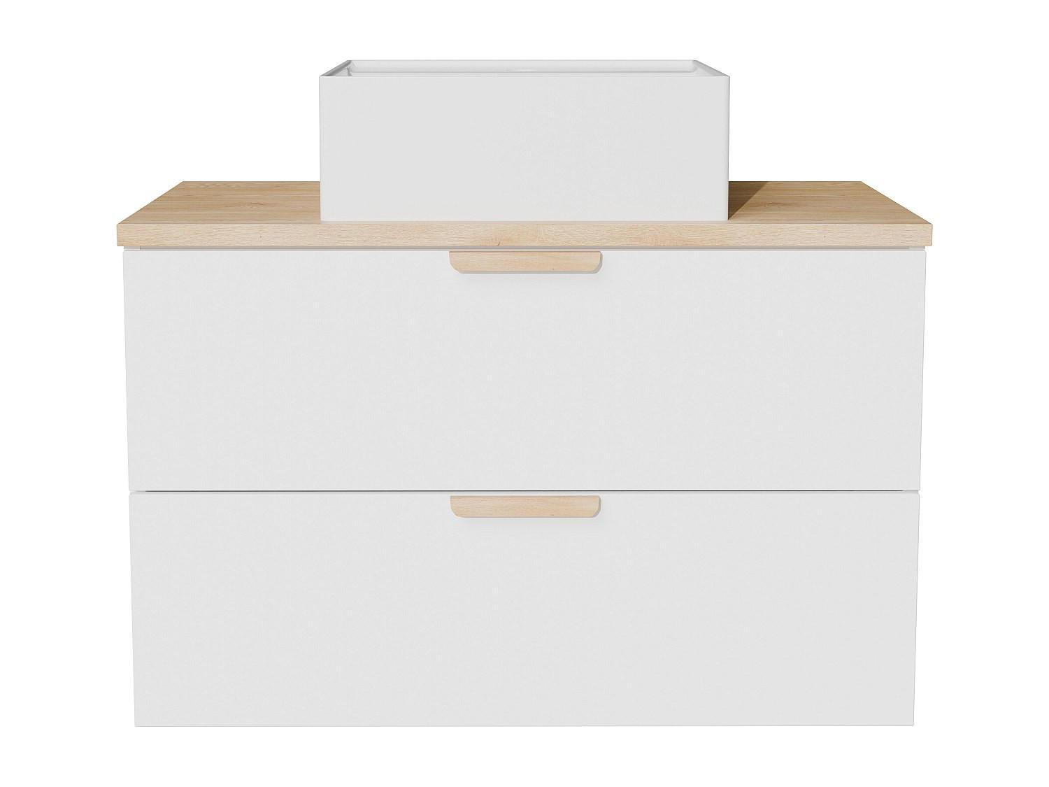 EINZELWASCHTISCH - 80 cm x 46 cm - Holz, Platte - Weiß - AVORELI - Weiß, Holz (80/50/46cm) - Vente-Unique