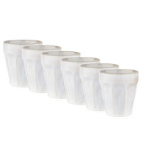 KAFFEETASSE (6er Set) Bergamo - Weiß, Keramik (0.25L) - BUTLERS
