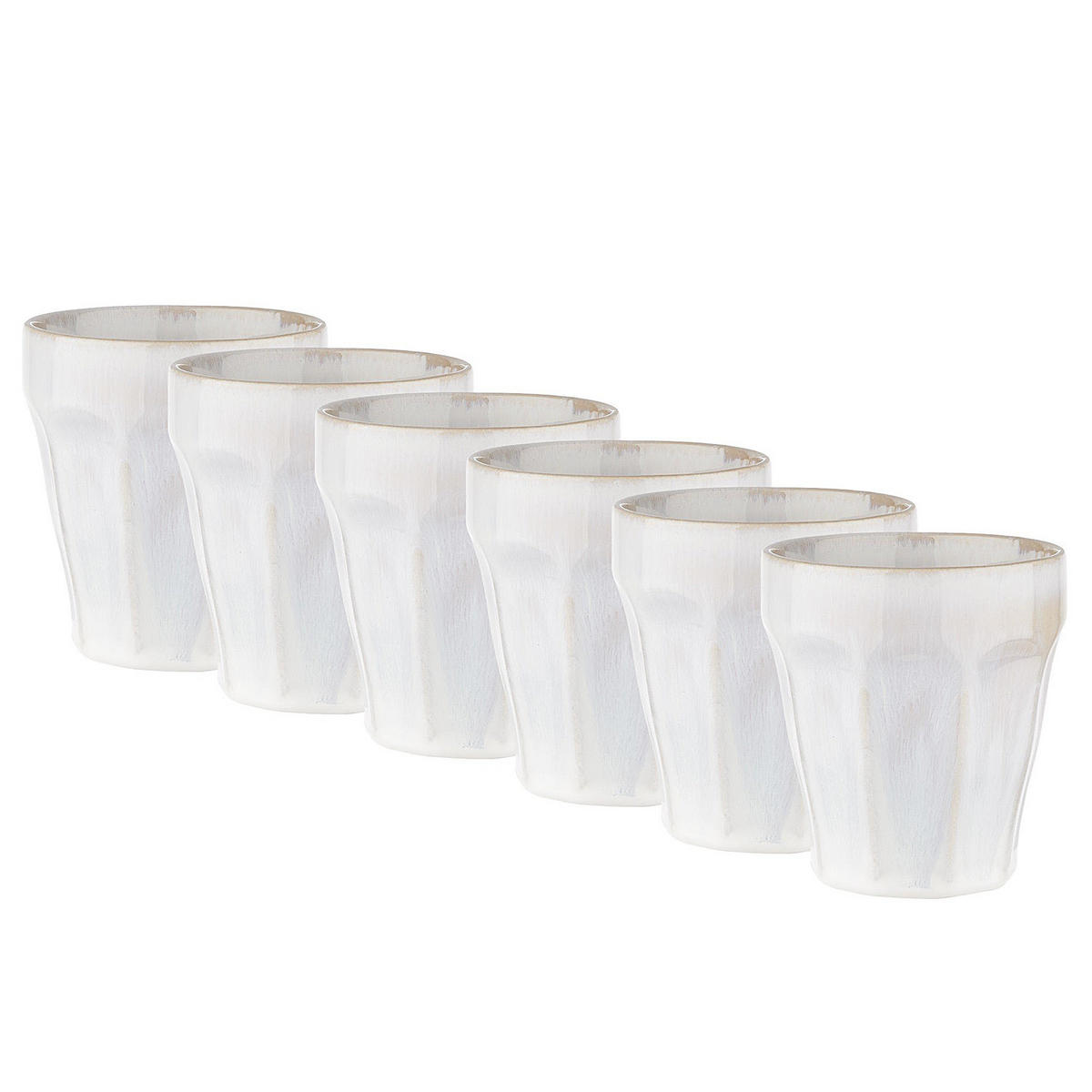 KAFFEETASSE (6er Set) Bergamo - Weiß, Keramik (0.25L) - BUTLERS