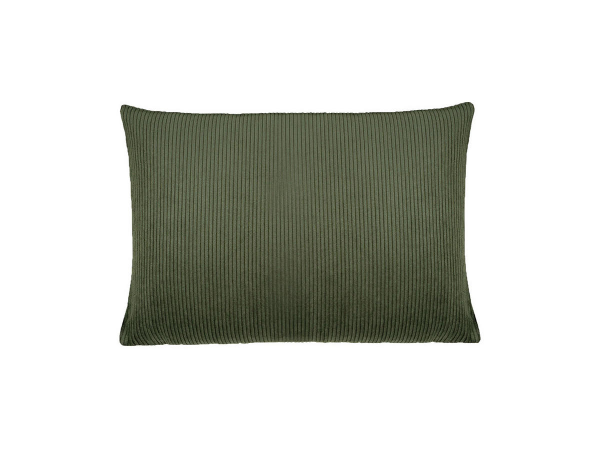 KISSENHÜLLE HYggelig No.1 bamboo-grün Cord-Samt 25/35 cm - Olivgrün, Textil (25/35cm) - beties Heimtextil