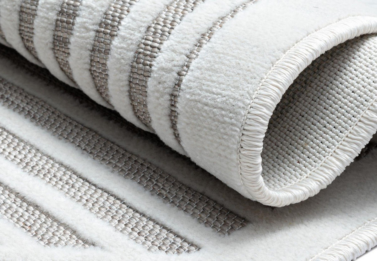 OUTDOORTEPPICH Audrey Hellgrau,Silberfarben,Creme 140/200 cm - Hellgrau, Textil (140/200cm) - My-Rug