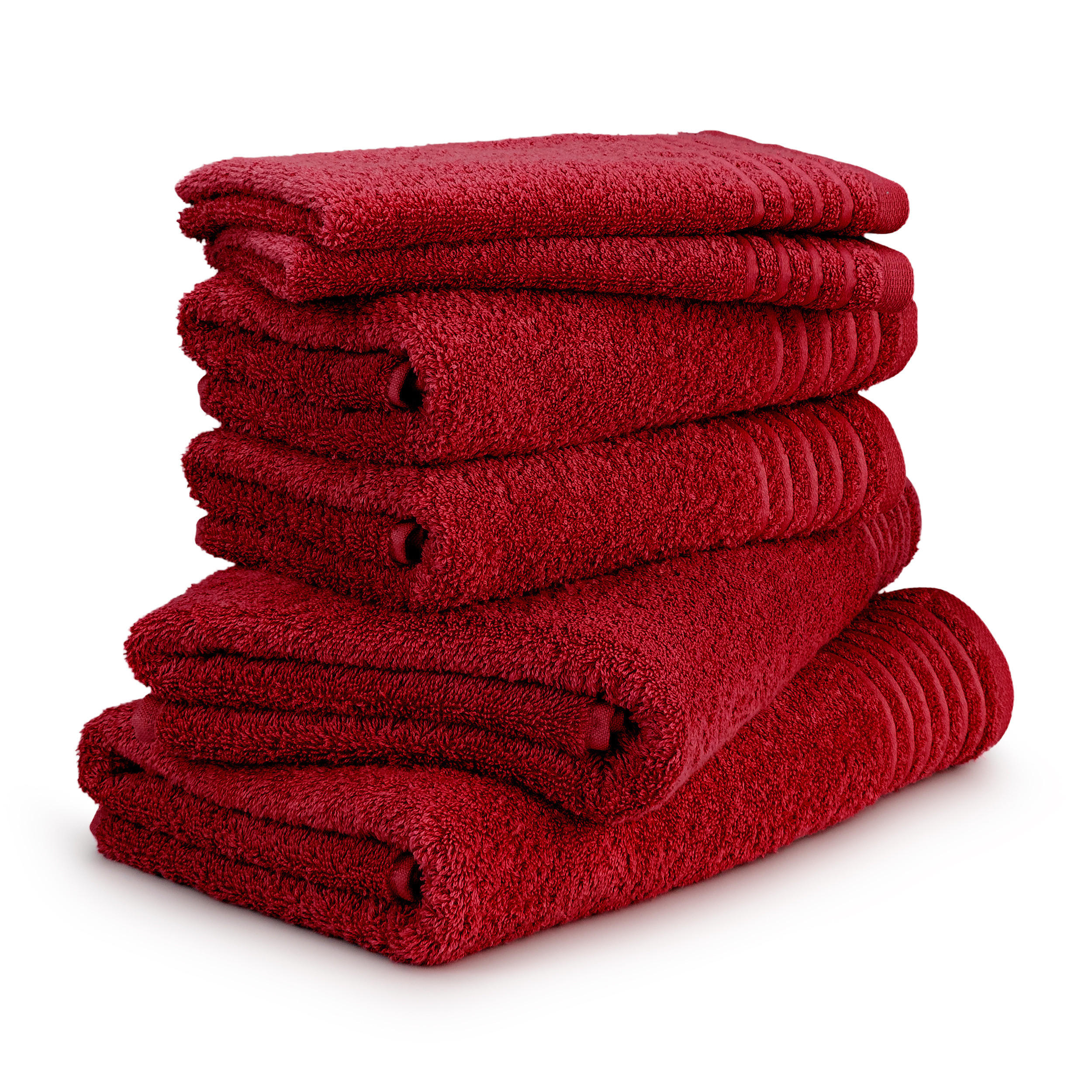 HANDTUCHSET NEW CLASSIC 6-TLG - Rot, Textil (50/100cm) - MÖVE