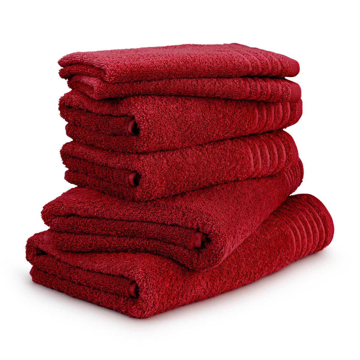 HANDTUCHSET NEW CLASSIC 6-TLG - Rot, Textil (50/100cm) - MÖVE