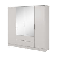 DREHTÜRENSCHRANK CATERINA 206/200/51 cm 4-türig mit Spiegel Kaschmir - Kaschmir, Holzwerkstoff (206/200/51cm) - MASSENO