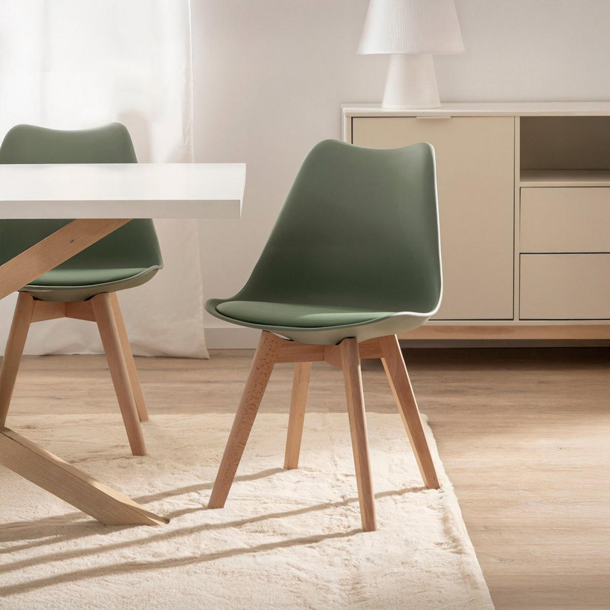 KÜCHENSTUHL Kler Grün 48 cm x 82 cm - Grün, Kunststoff (48/82/57cm) - Klast Home