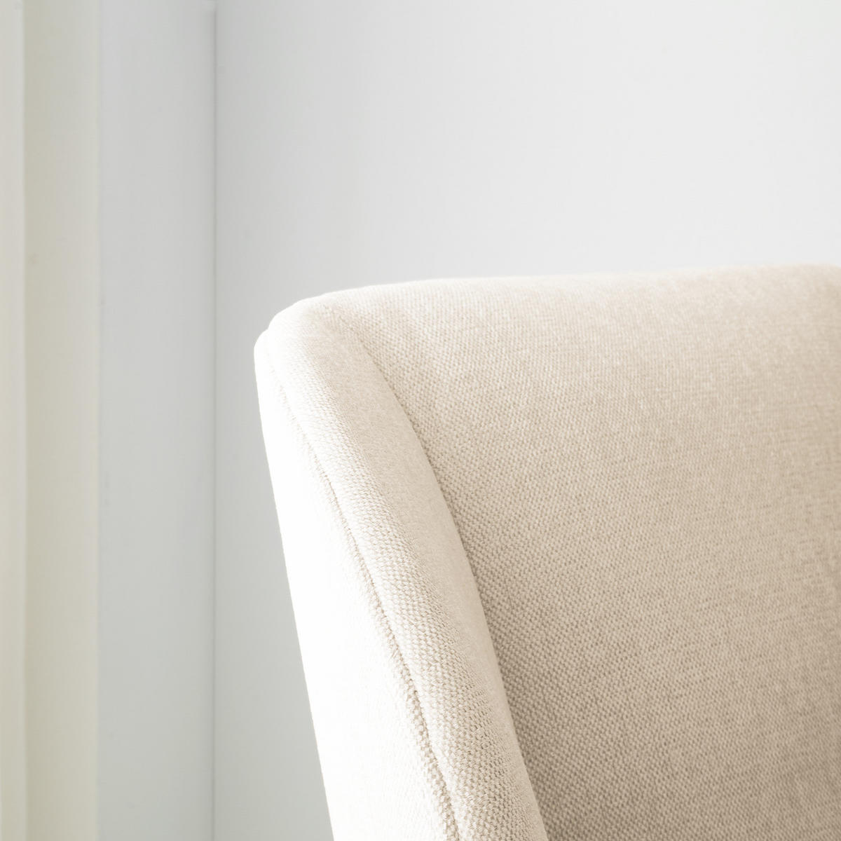 SESSEL - Beige/Schwarz, Eichenholz/Textil (82/102/90cm) - home24