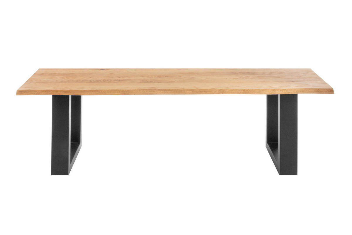 SITZBANK ENRICO - Beige/Schwarz, Holz/Metall (160/47/42cm) - SAM