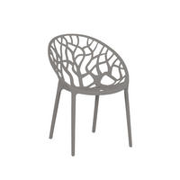 STUHL FÜR DRAUSSEN Rhona Grau 52 cm x 79 cm - Grau, Kunststoff (52/79/60cm) - Klast Home