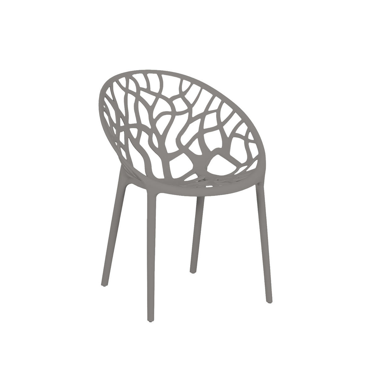 STUHL FÜR DRAUSSEN Rhona Grau 52 cm x 79 cm - Grau, Kunststoff (52/79/60cm) - Klast Home