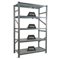FACHBODENREGAL Proximo 200x120x60cm 5 Ebenen Fachlast 200 kg Beidseitig nutzbar Verzinkt - Silberfarben, Metall (120/200/60cm) - PROREGAL