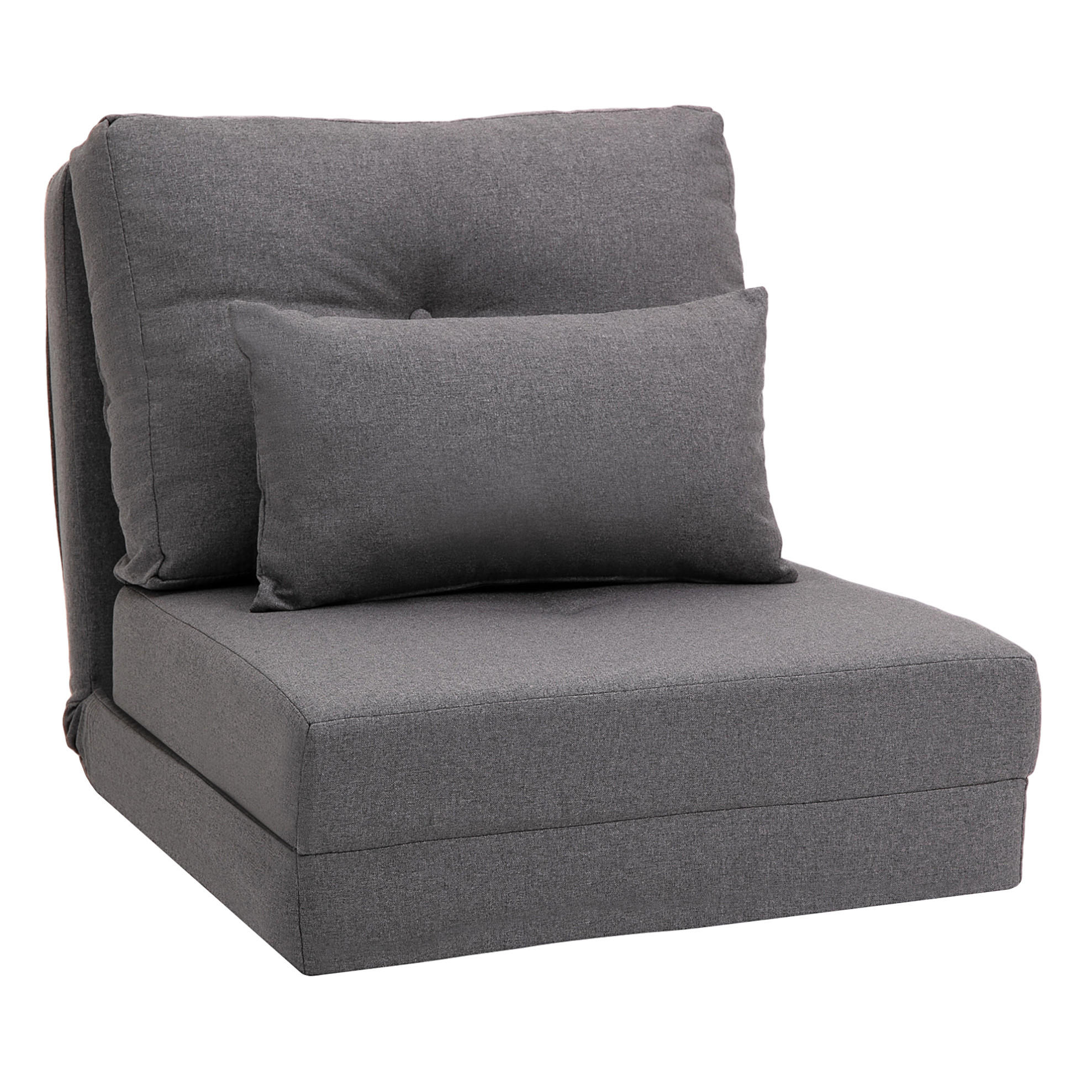 BODENSOFA 2-in-1 60 x 80 x 56 cm Dunkelgrau - Dunkelgrau, Metall (60/56/80cm) - Meubliv
