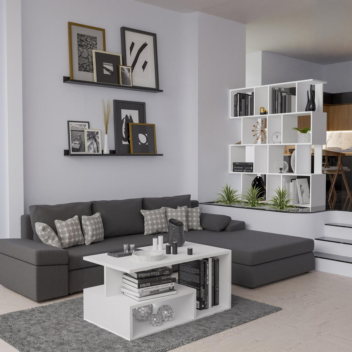 REGAL Remo - Weiß, Holzwerkstoff (59/140/30cm) - kommodly