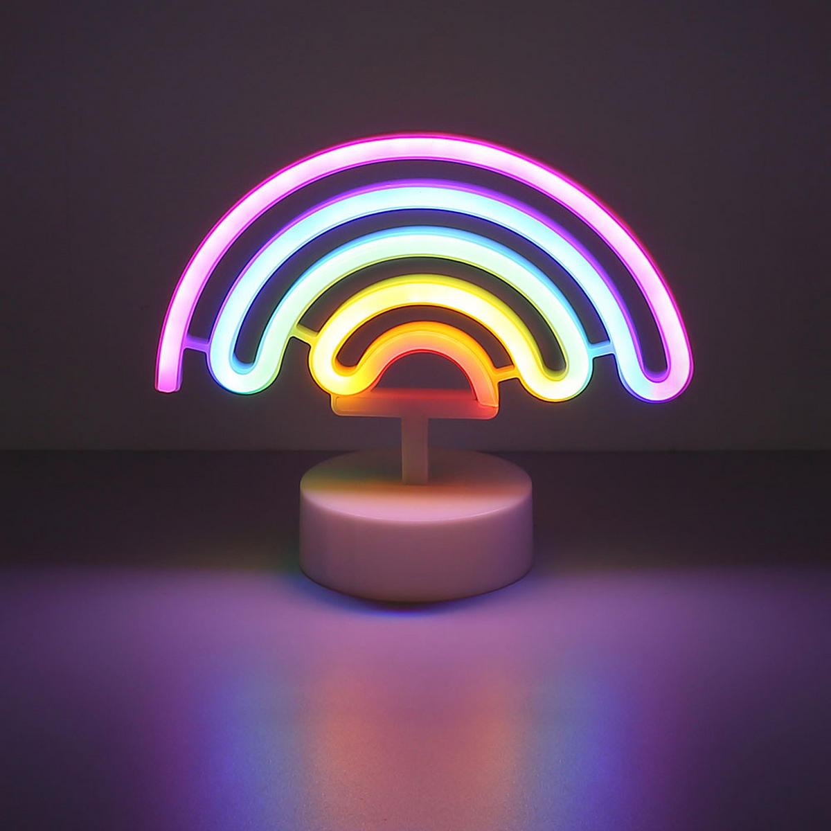 LED TISCHLEUCHTE Pelangi Weiß - Weiß, Kunststoff (22.5/10/19.5cm) - Globo Lighting