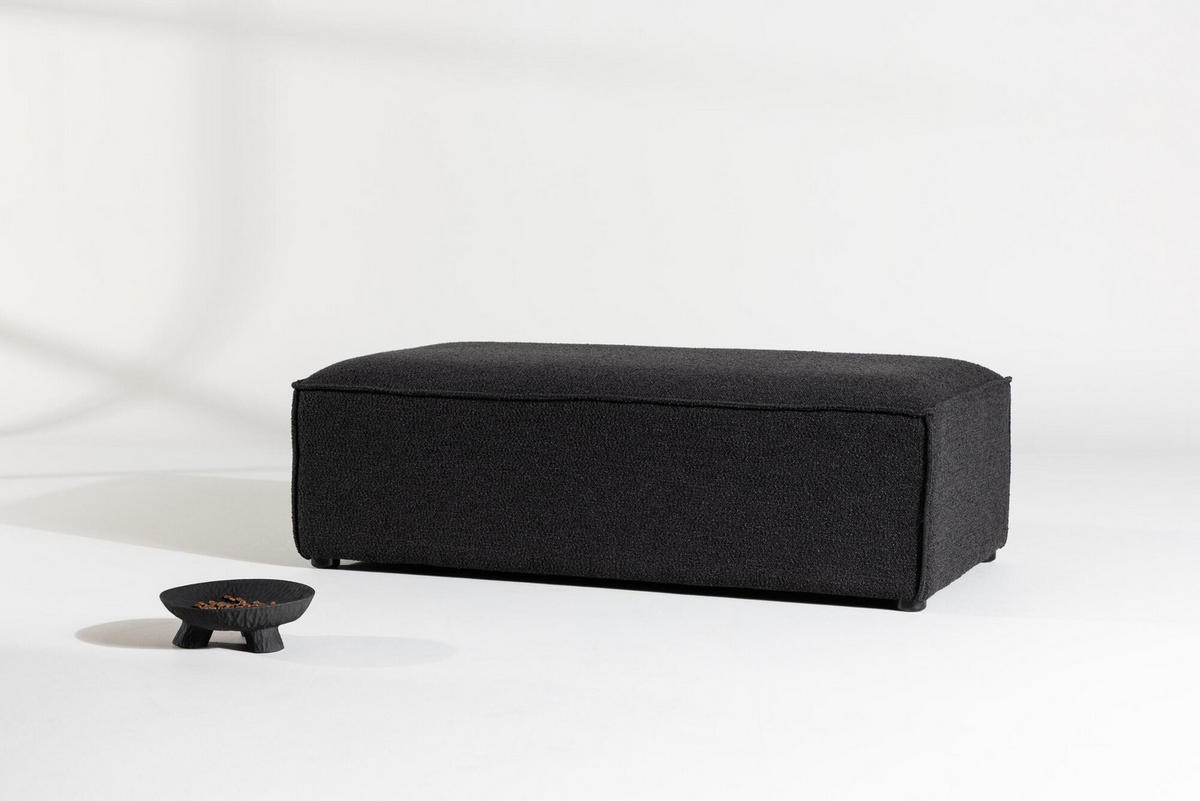 SITZPOUF GILLHOLMEN Schwarz 112x60x37 cm - Schwarz, Textil (112/37/60cm) - FURNLUX