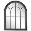 WANDSPIEGEL schwarz Fensteroptik 69/89 cm Embry - Schwarz, Metall (69/89/5cm) - Beliani