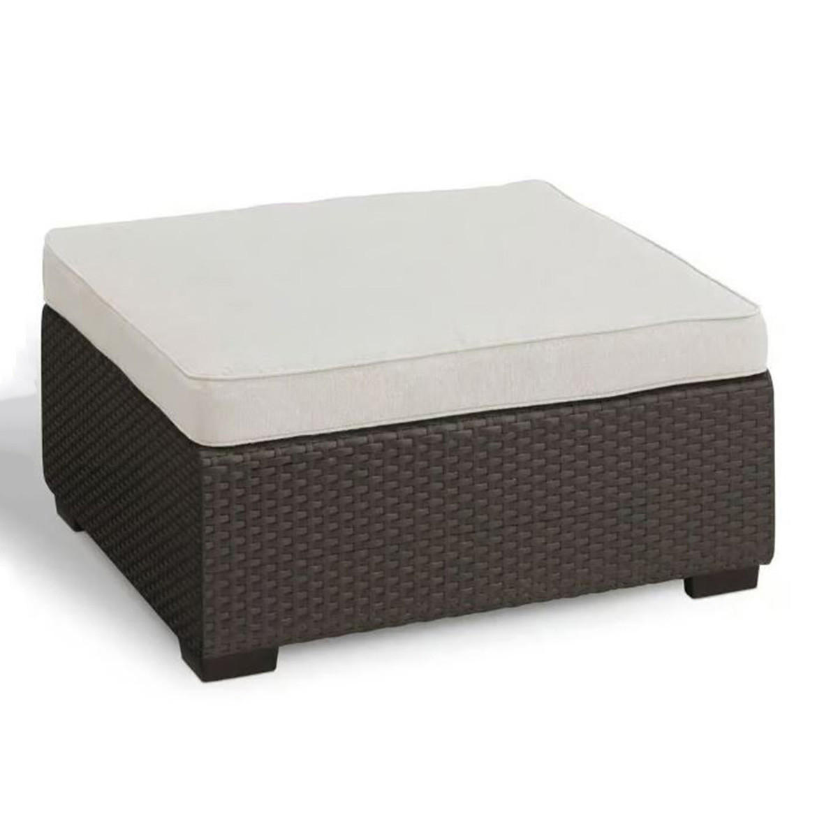 HOCKER Salta braun mit Sunbrella Kissen - Braun, Kunststoff (71/190/12cm) - Allibert