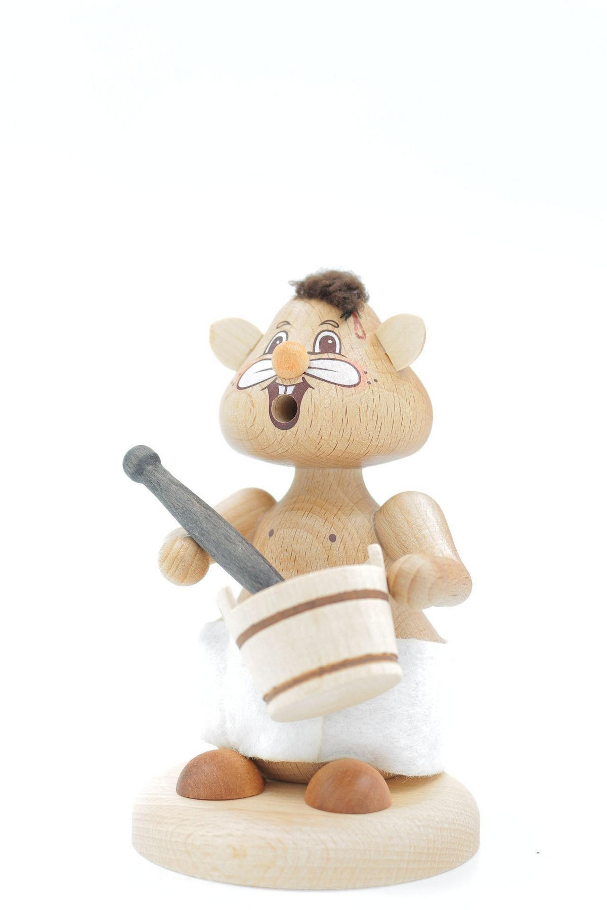 RAUCHFIGUR Hamster Saunagänger 13 cm - Multicolor, Holz (8/13/0.1cm)