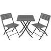 RATTANSET Trevi,geringes Gewicht,grau - Grau, Kunststoff - tectake