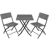 RATTANSET Trevi,geringes Gewicht,grau - Grau, Kunststoff - tectake
