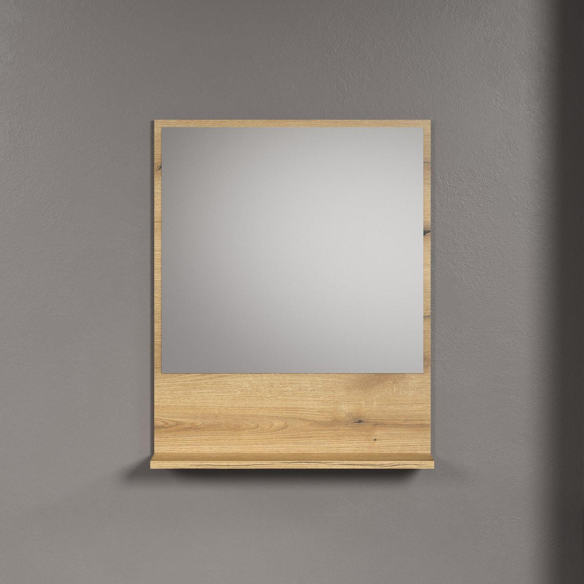WANDSPIEGEL PureBliss Eiche Dekor - Eichefarben, Holzwerkstoff (60/74/14cm) - Trendteam