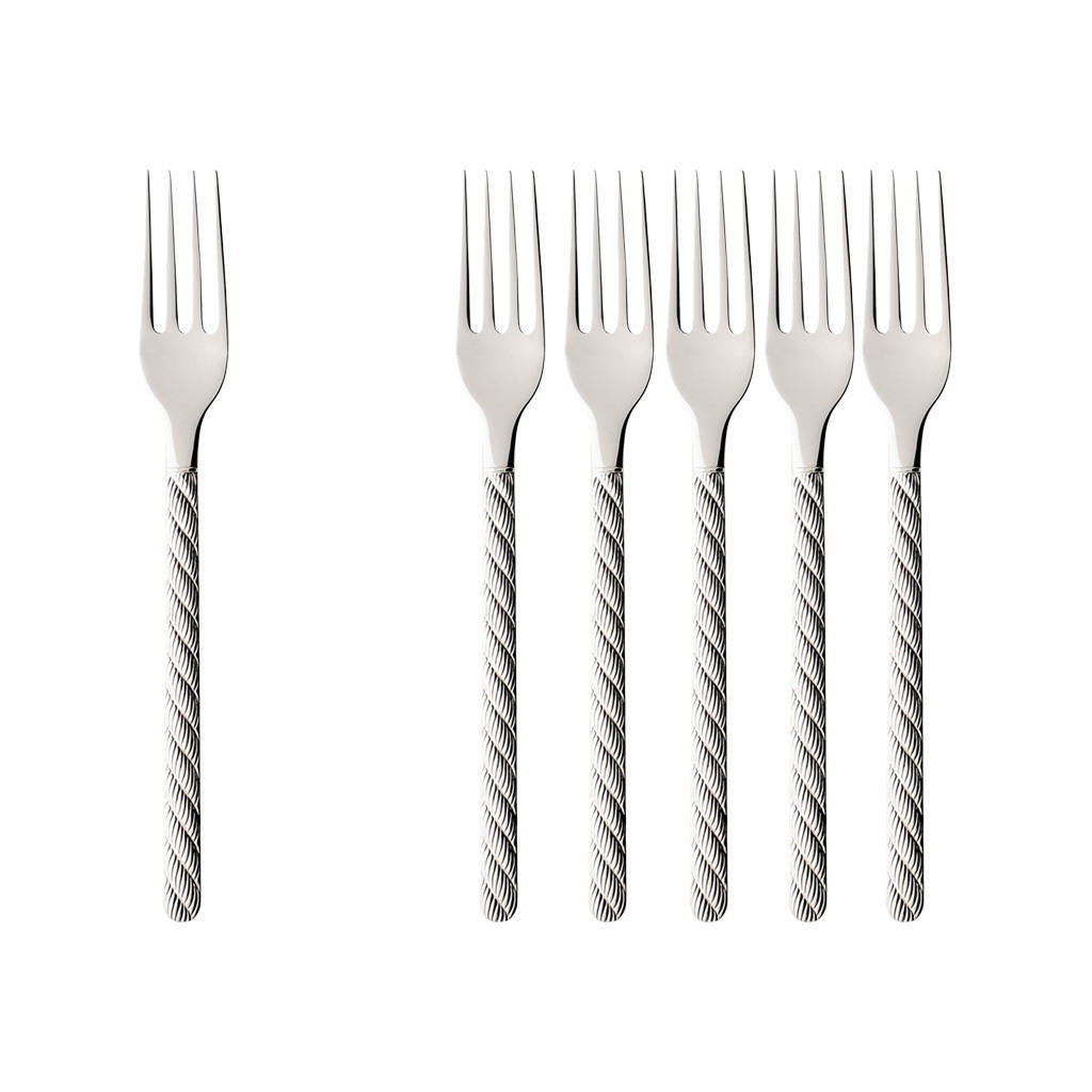 TAFELGABEL Montauk silber 210 mm 6er Set - Silberfarben, Metall - Villeroy & Boch