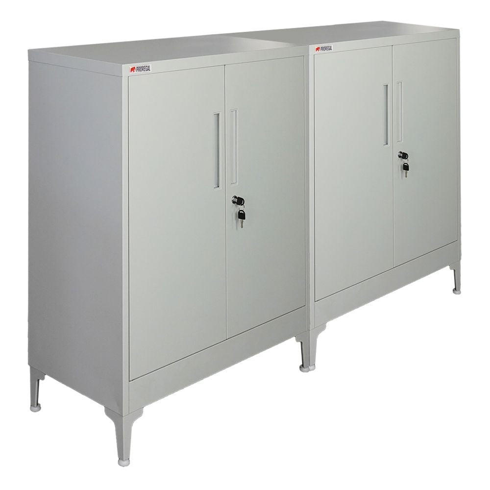 PROREGAL AKTENSCHRANK Hellgrau 160cm × 40cm × 90cm