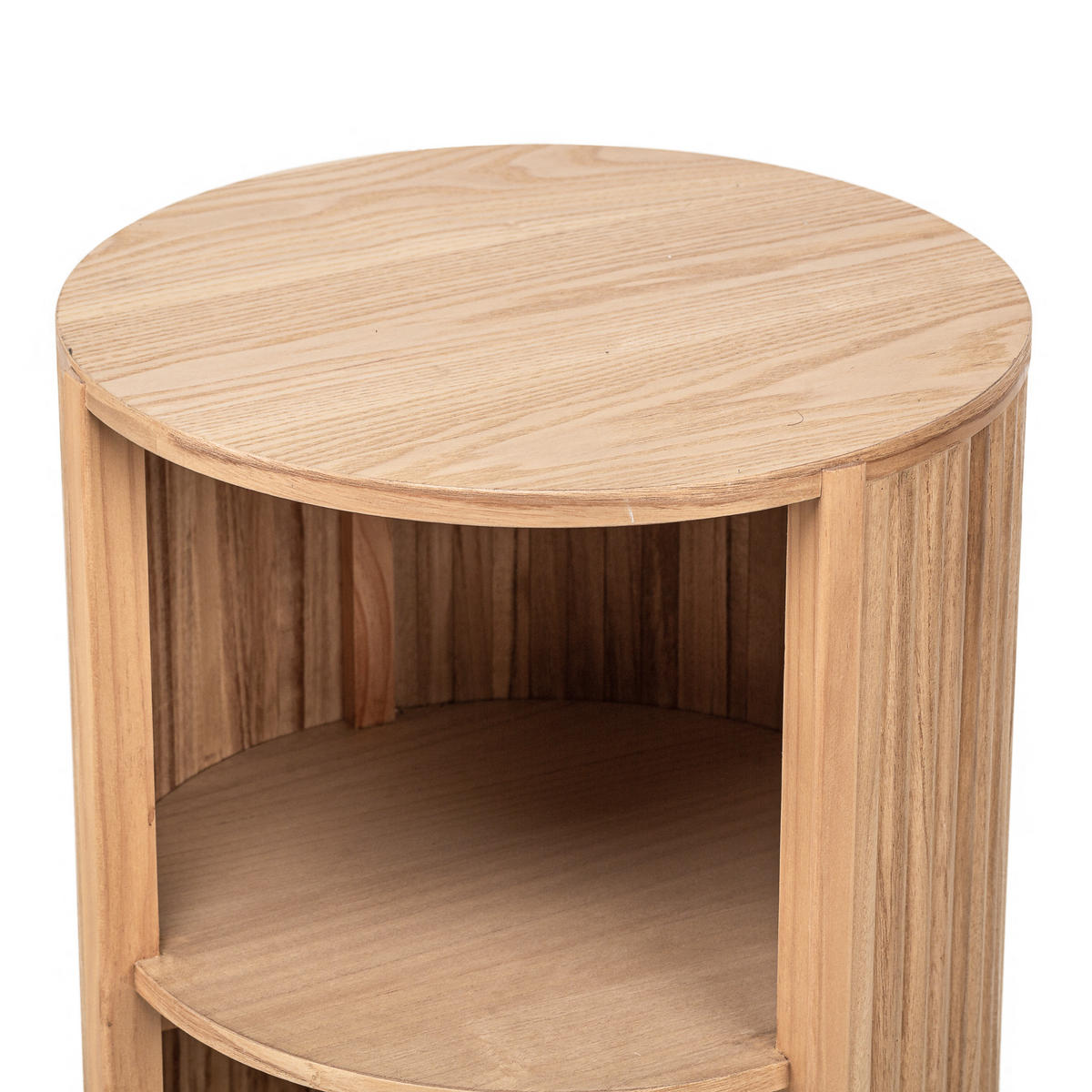 NACHTTISCH Rund Braun 40 x 40 x 63 cm - Braun, Holz (40/63/40cm) - Nordlys
