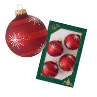CHRISTBAUMKUGELN Sternschnuppe Rot 7cm (Glas / 4 Stk.) - Rot, Glas (7/7/7cm) - Krebs Glas Lauscha