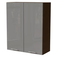 KÜCHENHÄNGESCHRANK Essen W4/80 Grau Hochglanz / Lava Matt 80 / 32,5 / 96cm - Dunkelgrau/Grau, Holz/Holzwerkstoff (80/96/32.5cm) - Feldmann-Wohnen