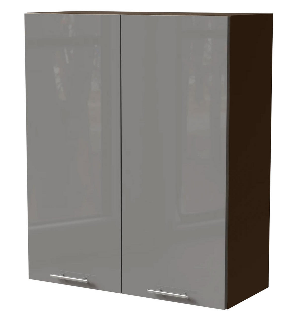 KÜCHENHÄNGESCHRANK Essen W4/80 Grau Hochglanz / Lava Matt 80 / 32,5 / 96cm - Dunkelgrau/Grau, Holz/Holzwerkstoff (80/96/32.5cm) - Feldmann-Wohnen