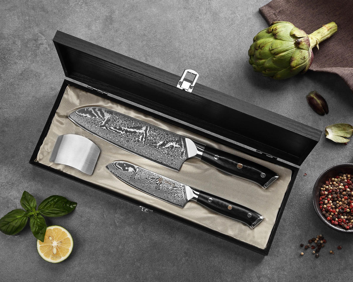 MESSERSET 2-tlg. 12,5–18 cm - Schwarz, Metall - Wakoli