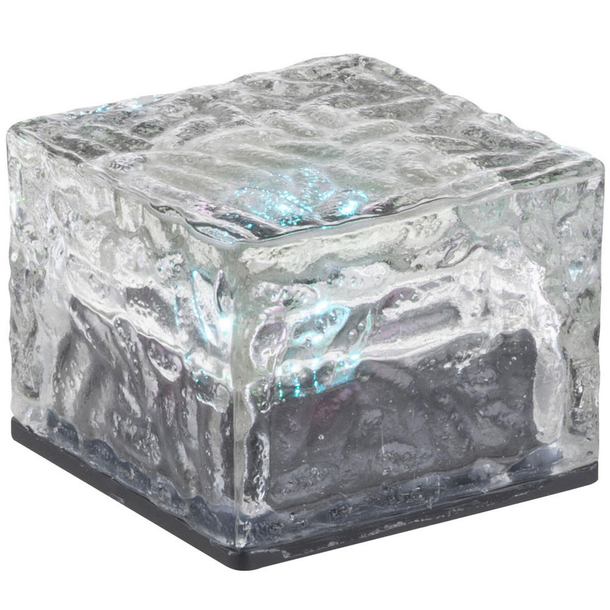 LED AUSSENLEUCHTE Eiswürfel Klar - Klar, Glas (7/7/5.3cm)