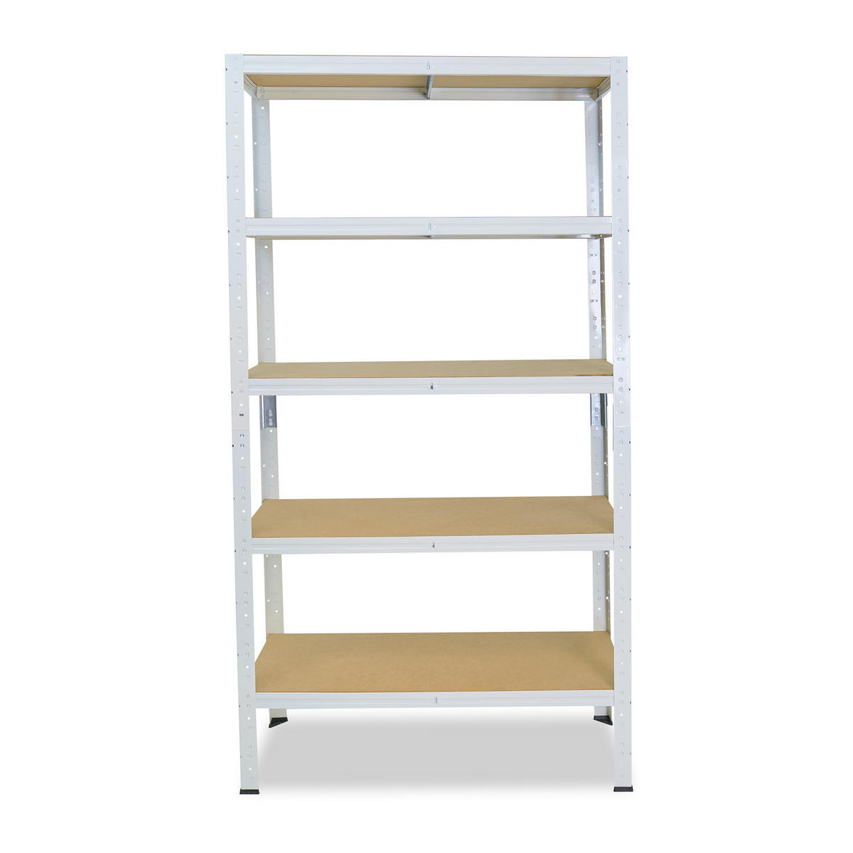 SCHWERLASTREGAL HOME 180x50x30 cm in weiß mit 5 Böden und 175 kg Traglast pro Boden - Creme, Metall (50/180/30cm) - shelfplaza